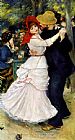 Pierre Auguste Renoir Canvas Paintings - Dance at Bougival I
